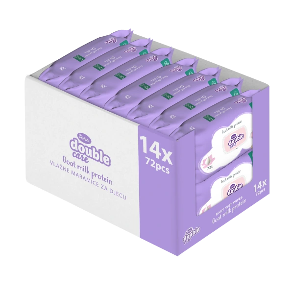 Vlažne maramice Violeta Baby, kozje mlijeko 72u1x 14 komada kutija