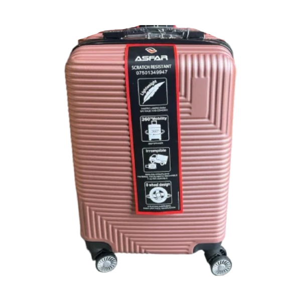 Aspar ABS čvrsti putni kofer veličina roza 1